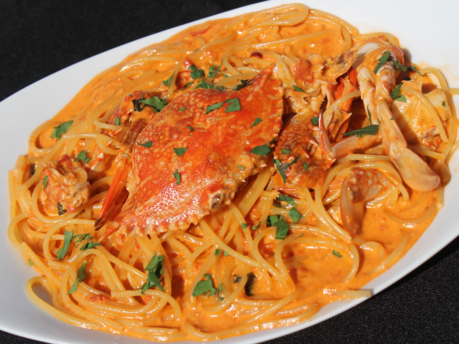 渡りカニのトマトクリーム